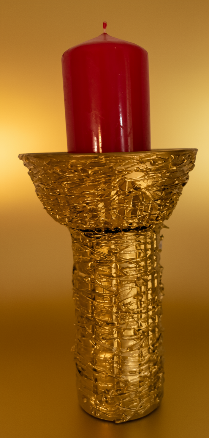 PORTA VELAS DORADO REF 86