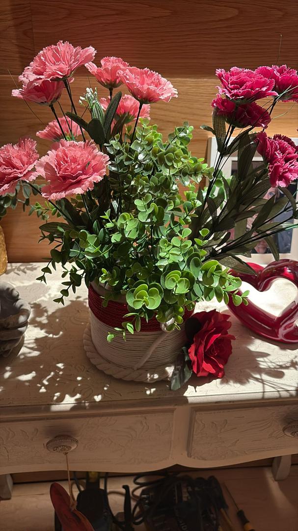 MACETERO FLORAL ROSA REF 37