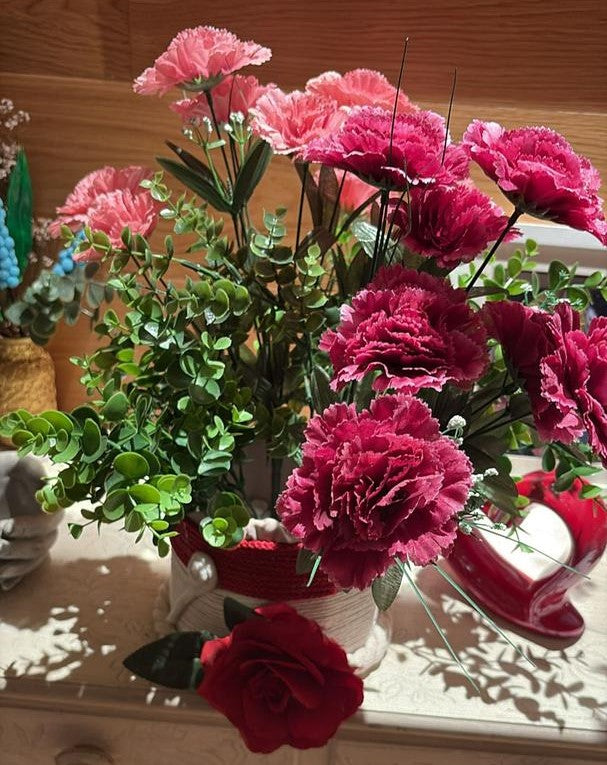 MACETERO FLORAL ROSA REF 37