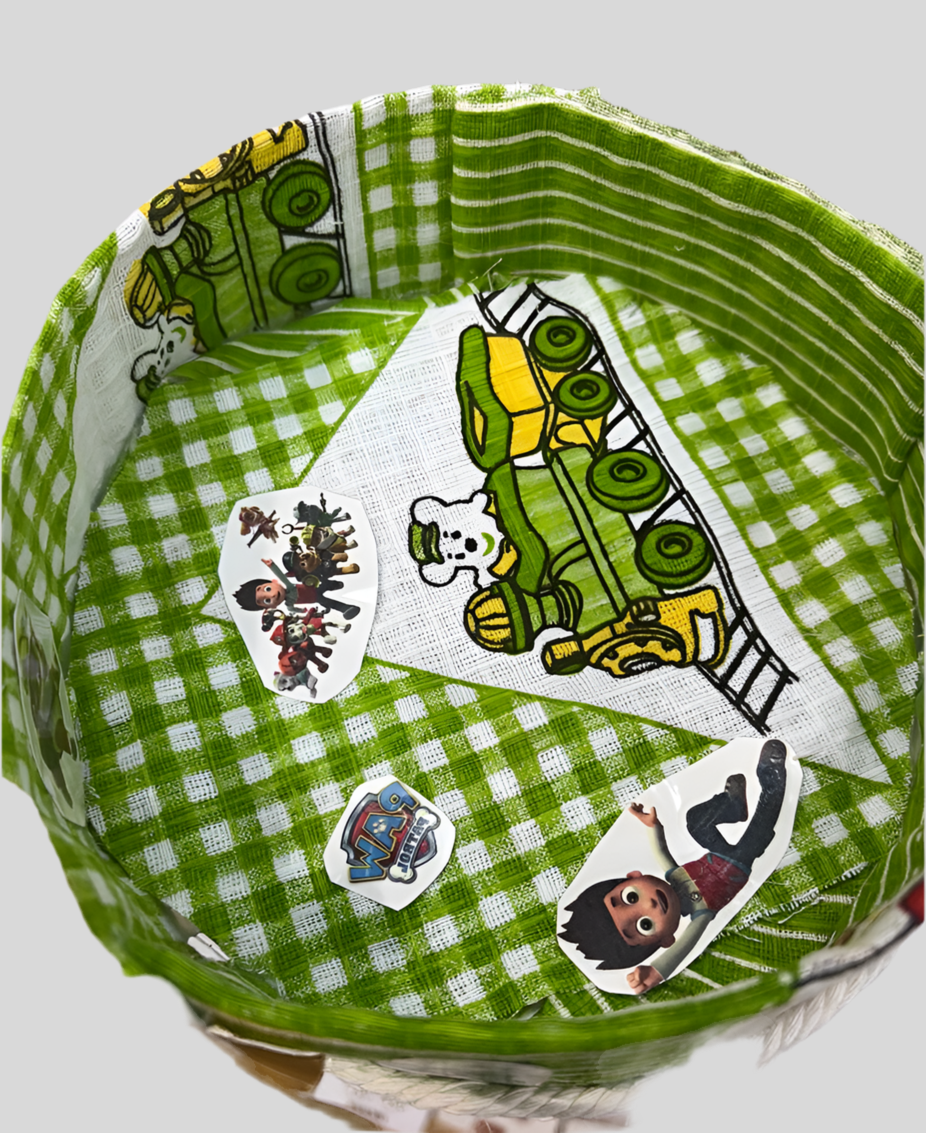 CESTITA VERDE INFANTIL  REF 67