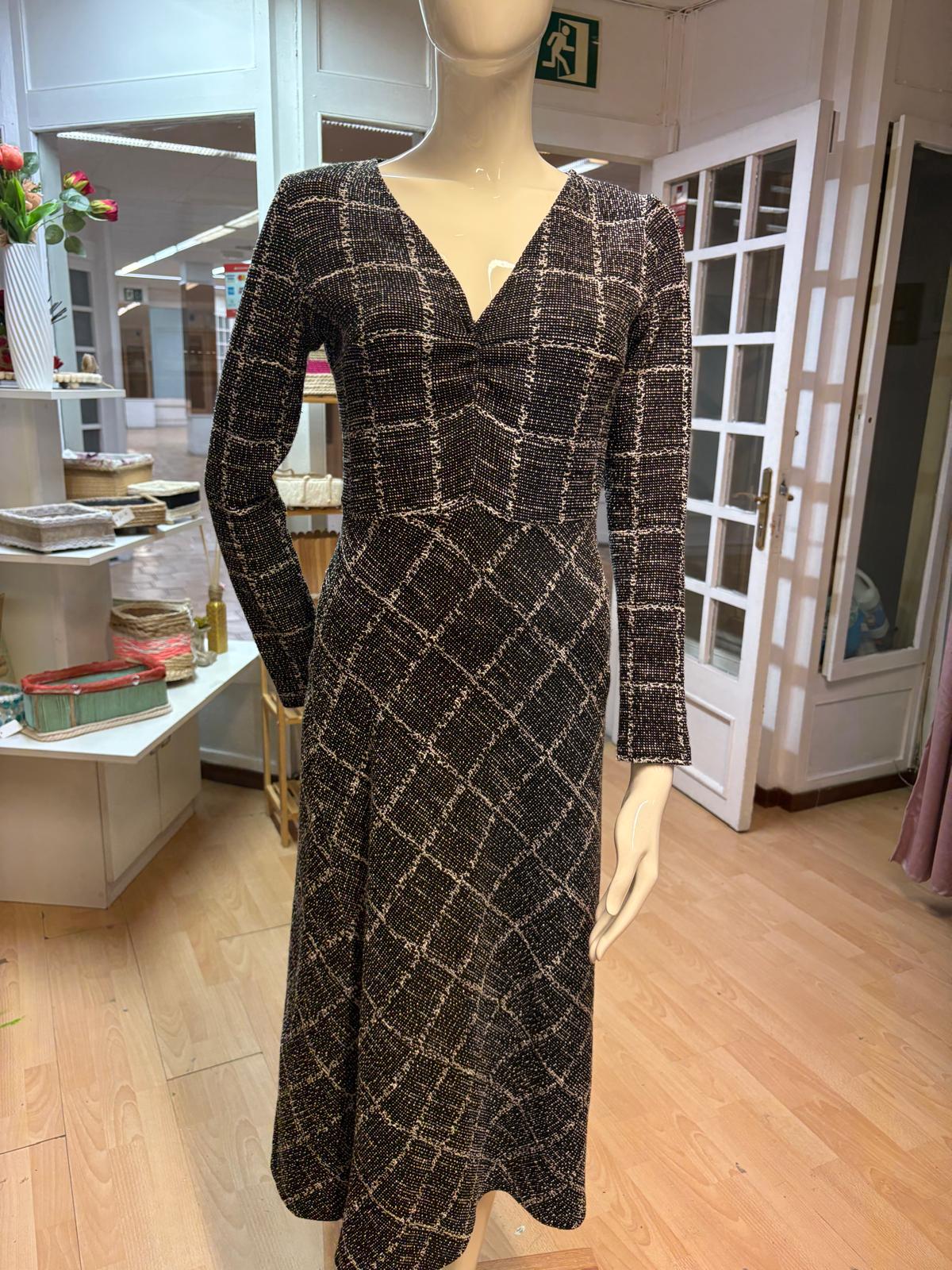 VESTIDO MANGO TALLA M GRIS