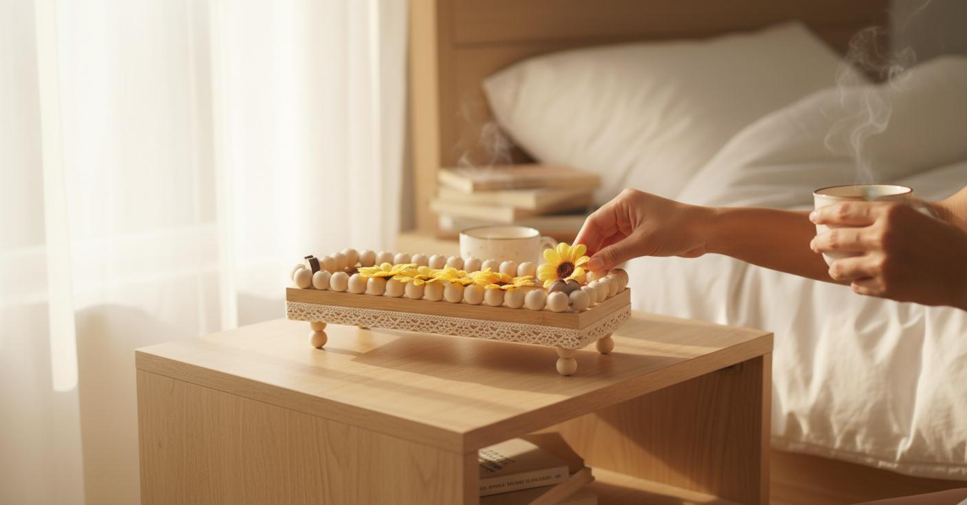 Bandeja decorativa con margaritas REF 9