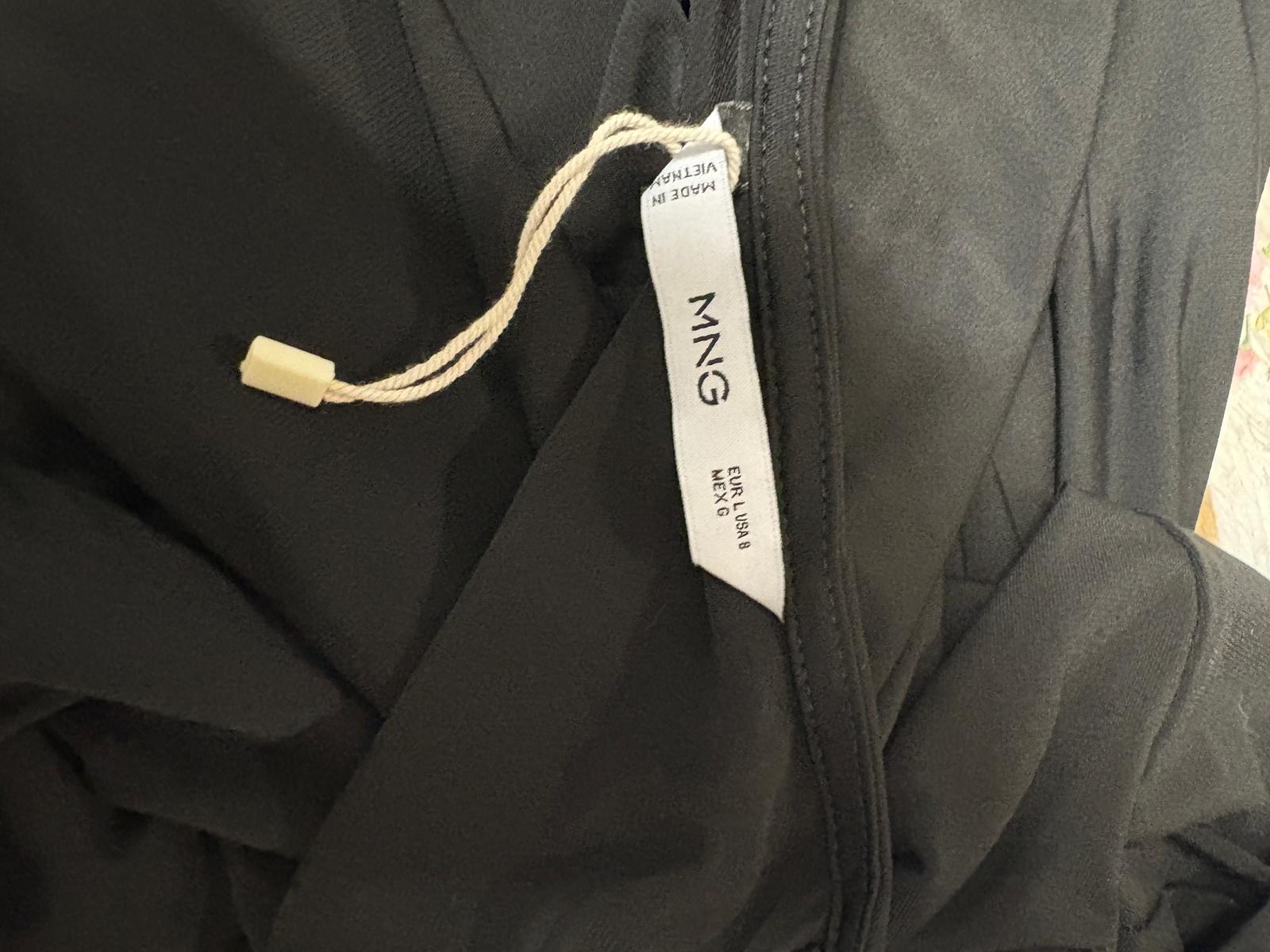 VESTIDO CRUZADO NEGRO MANGO