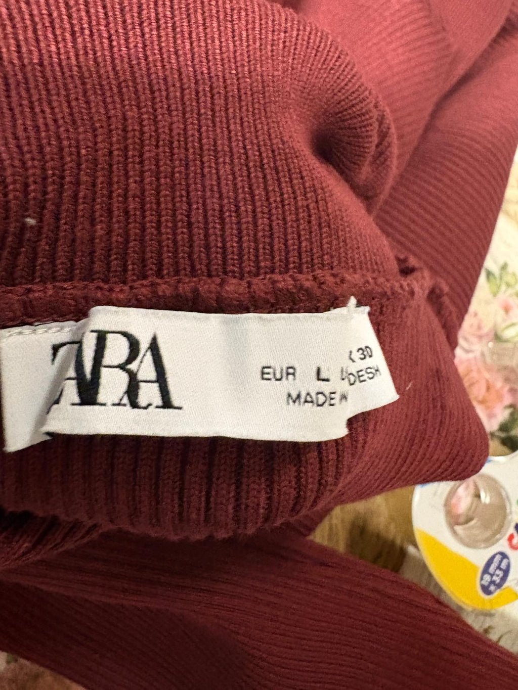 VESTIDO GRANATE ZARA