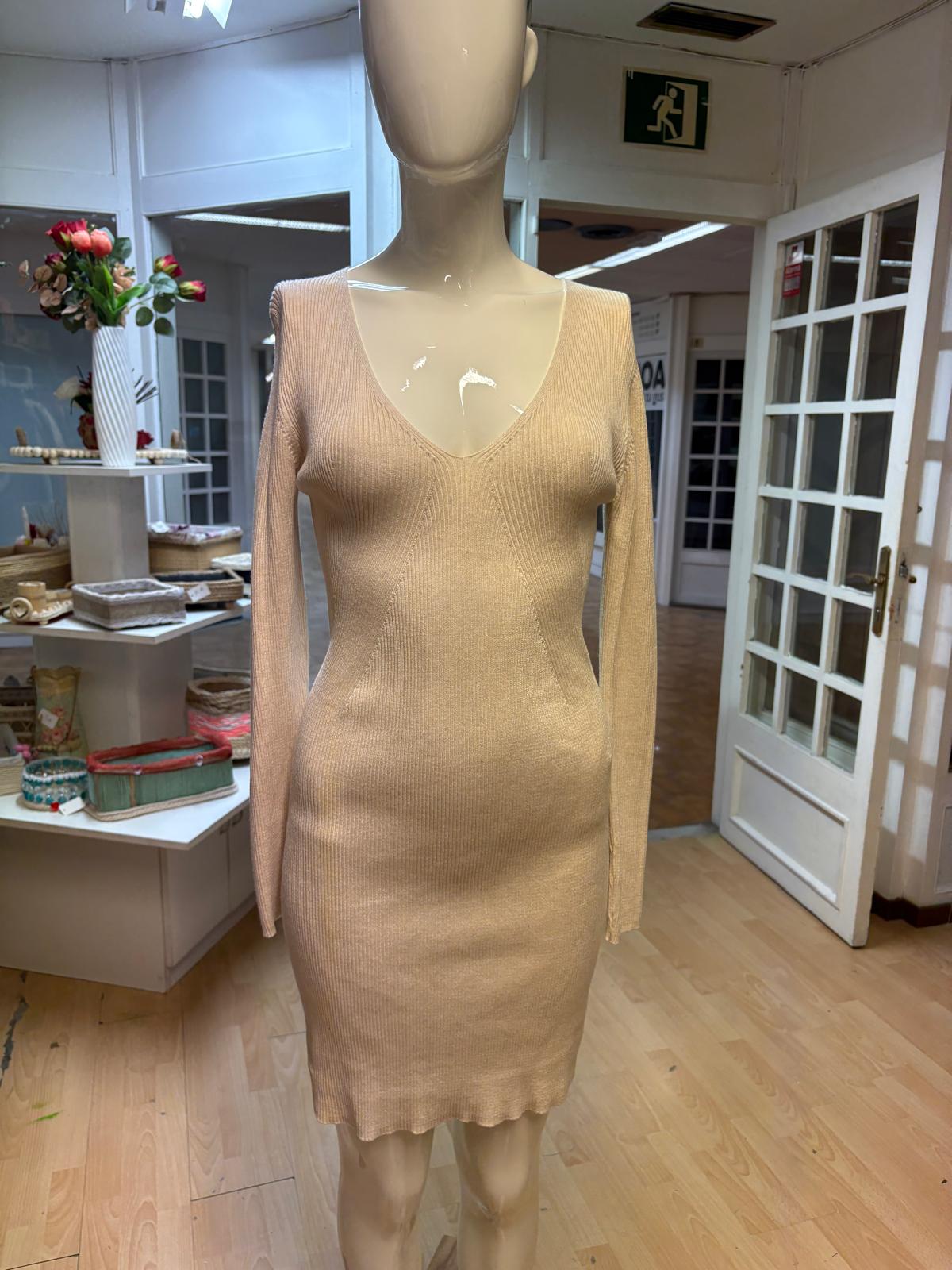 VESTIDO CORTO OCRE  STARDIVARIUS