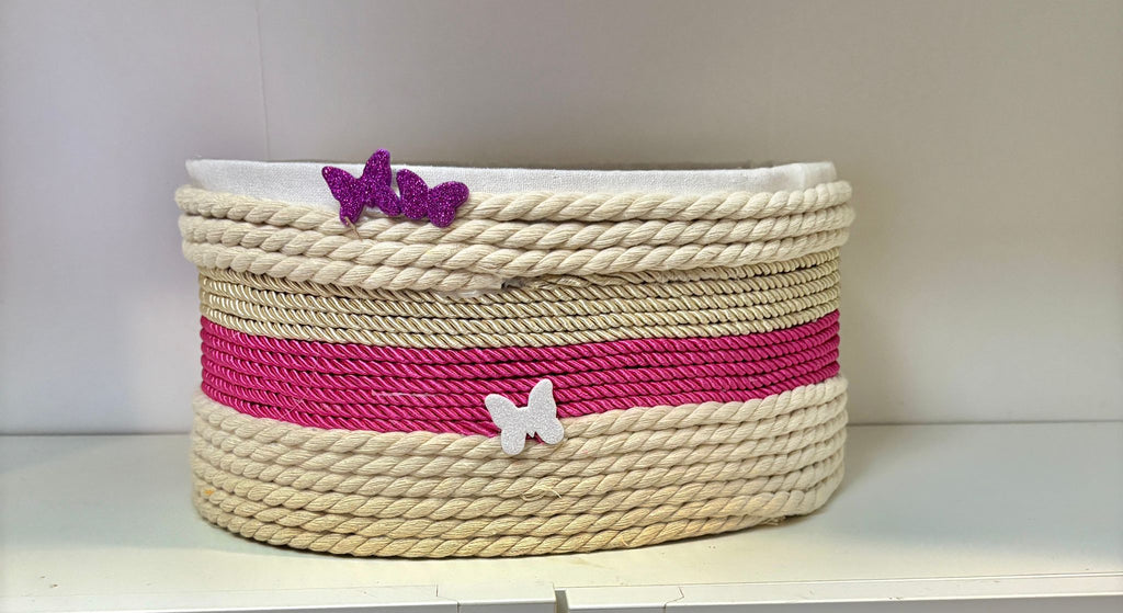 Cesta ovalada de cuerda de algodón REF 48