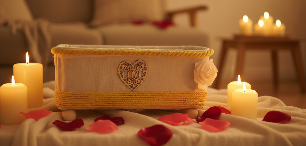 Cesta Decorativa "LOVE" con Detalles Encantadores .REF 32