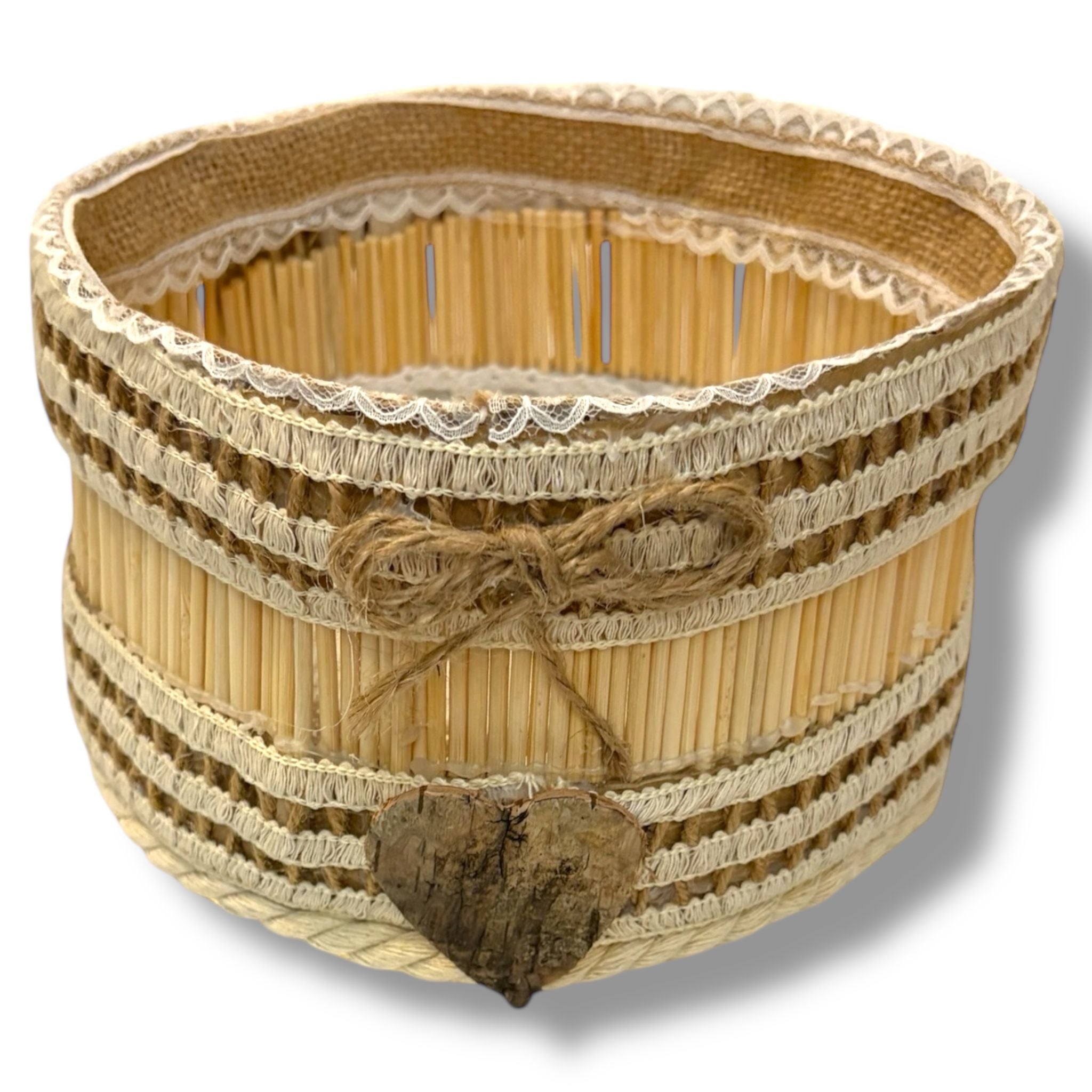 CESTA DECORATIVA DE MIMBRE REF 95