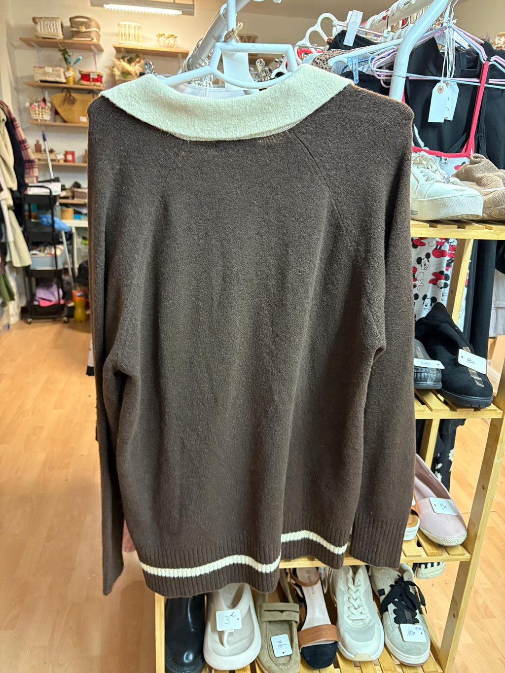 POLO ZARA MARRON TALLA L