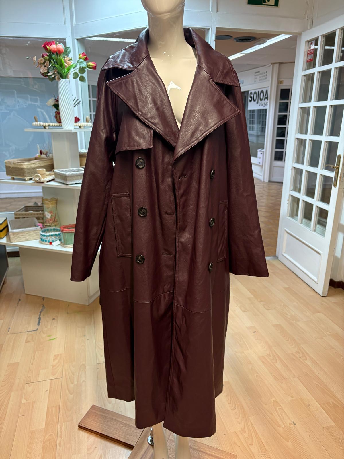 CHAQUETA GRANA ESTILO PIEL TALLA M