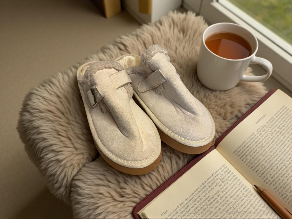 ZAPATILLA DE PELO CREMA PRIMARK