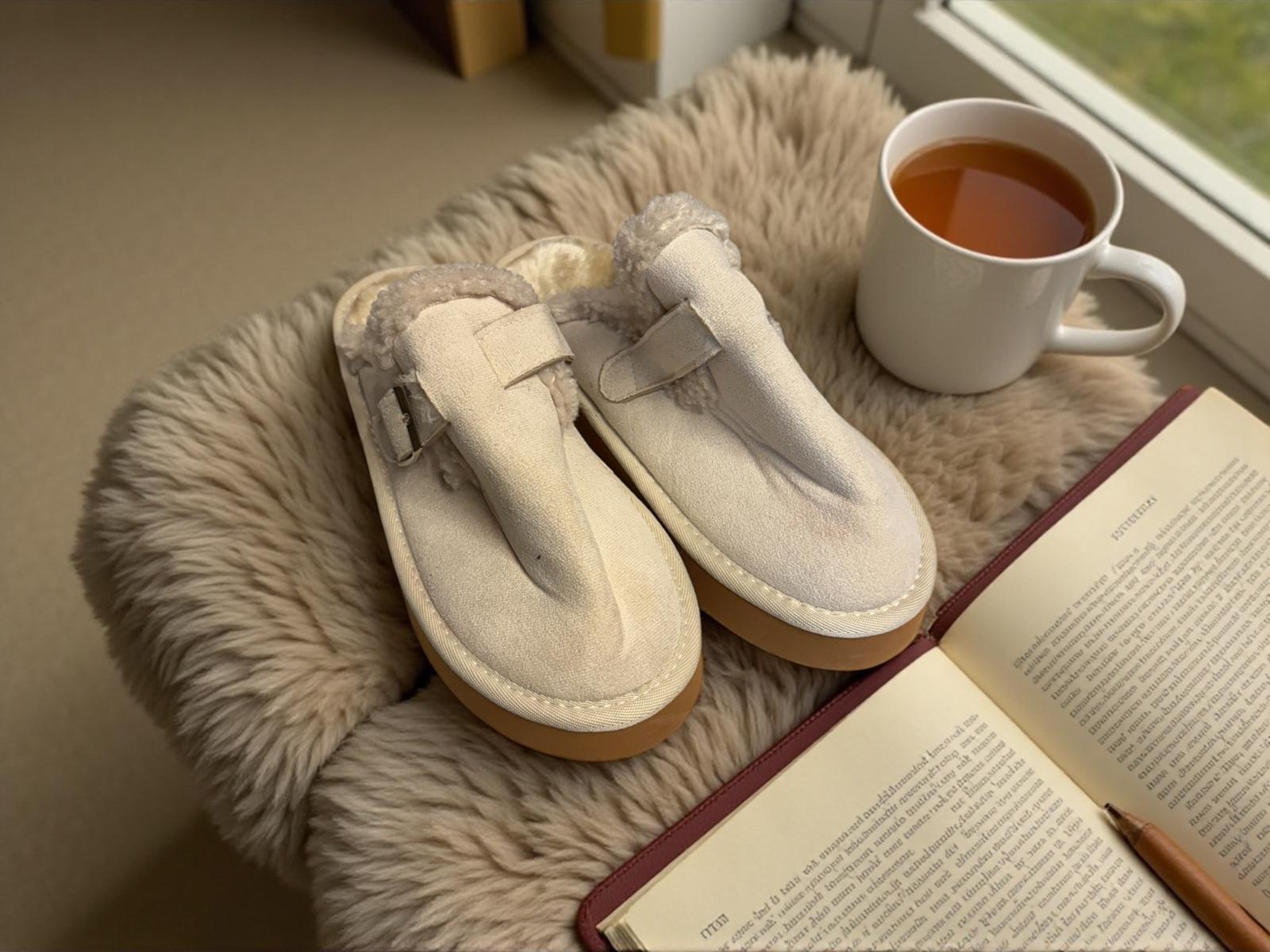 ZAPATILLA DE PELO CREMA PRIMARK