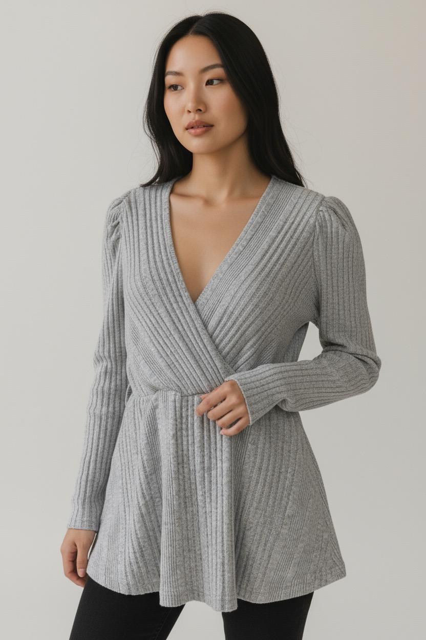 JERSEY LARGO GRIS SHEIN