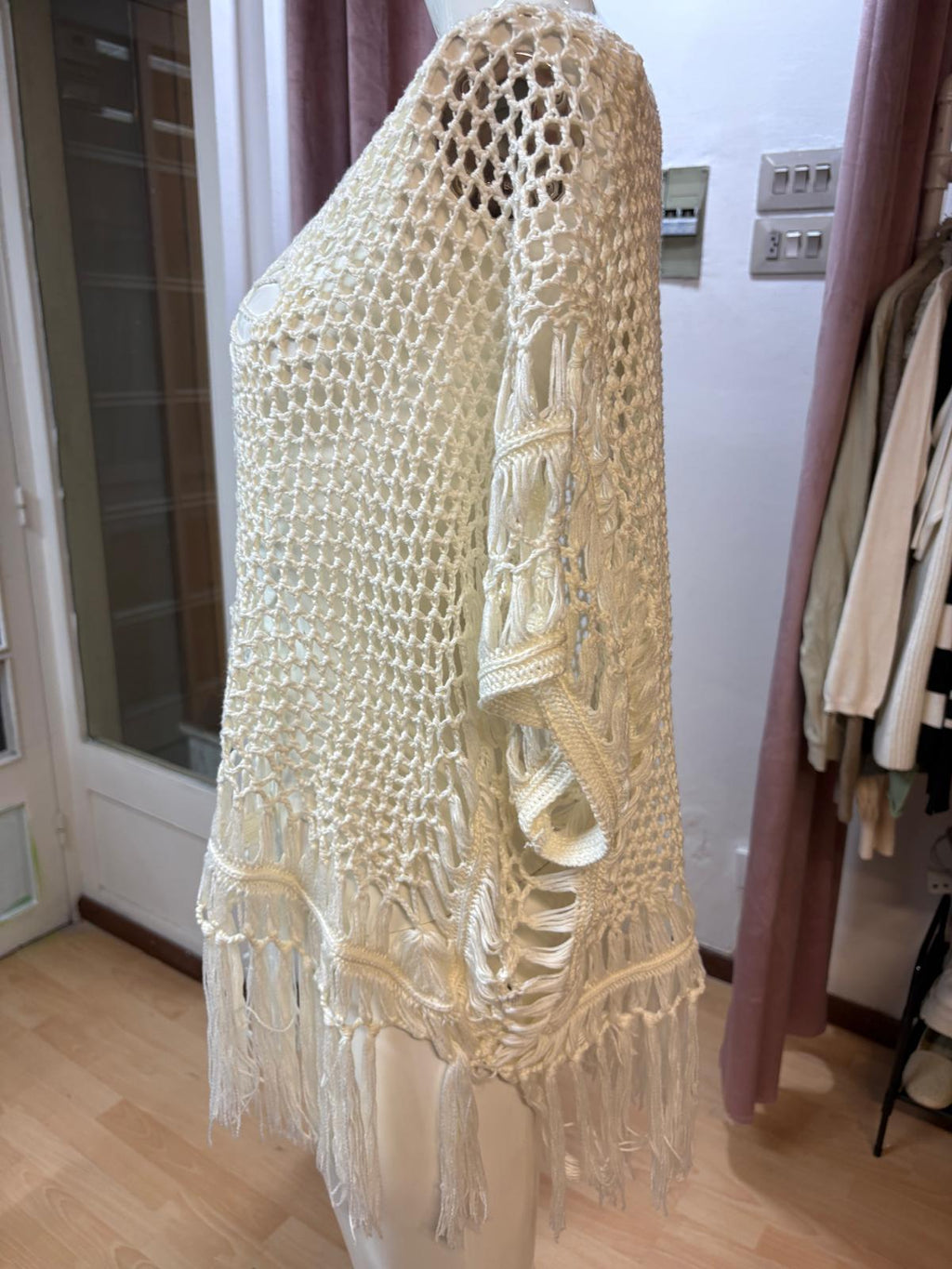 CHALECO FLECOS CRUDO