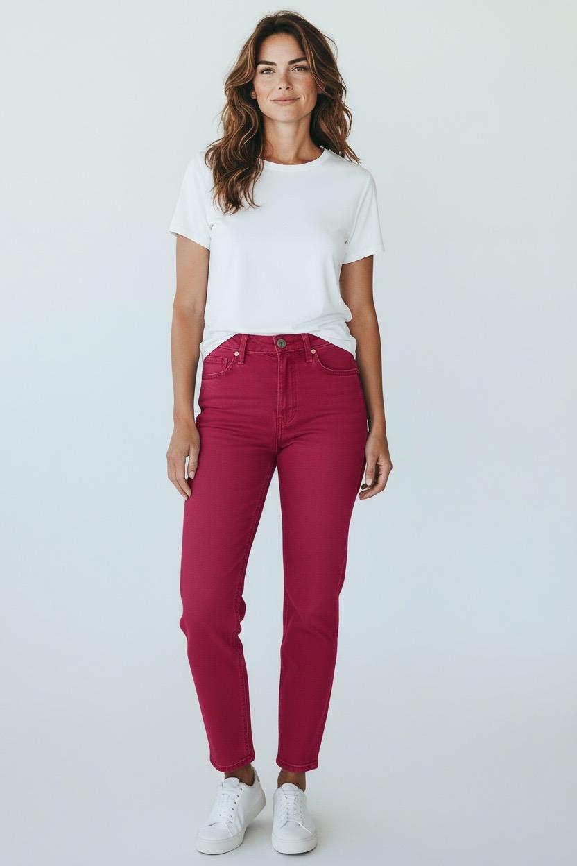 PANTALON ROJO STRADIVARIUS