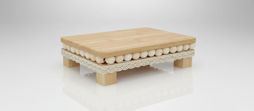 BANDEJA MADERA ROMANTICA REF 13