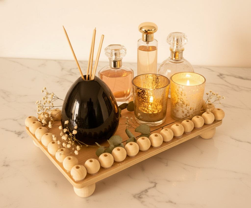 ELEGANTE SOPORTE DECORATIVO DE MADERA REF 75