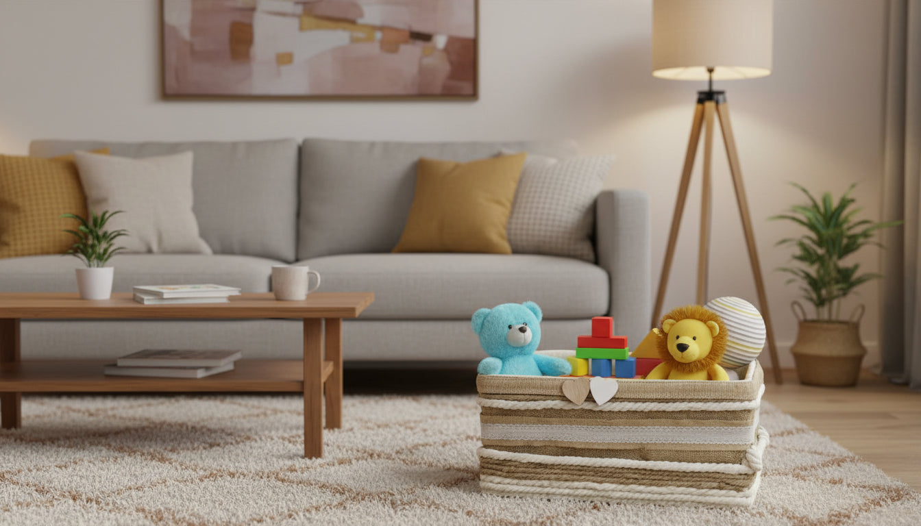 CESTA RUSTICA SOFIA CON DETALLES DE CORAZON  REF 54