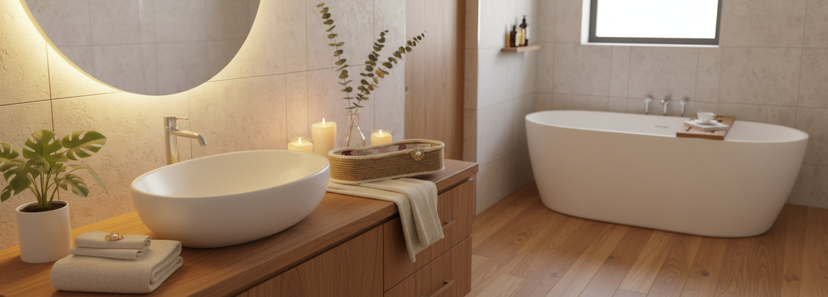 CESTITA  ALARGADA CON DETALLE ELEGANTE IDEAL BAÑO REF 61