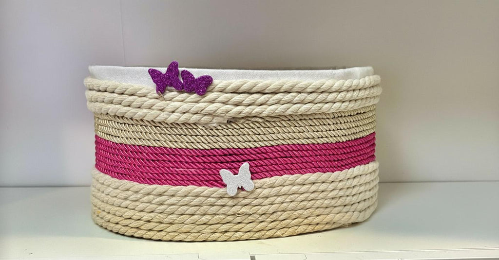 Cesta ovalada de cuerda de algodón REF 48