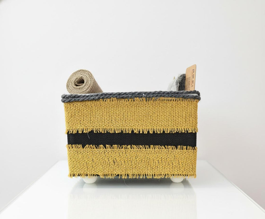 CESTA AMARILLO Y NEGRO REF 21