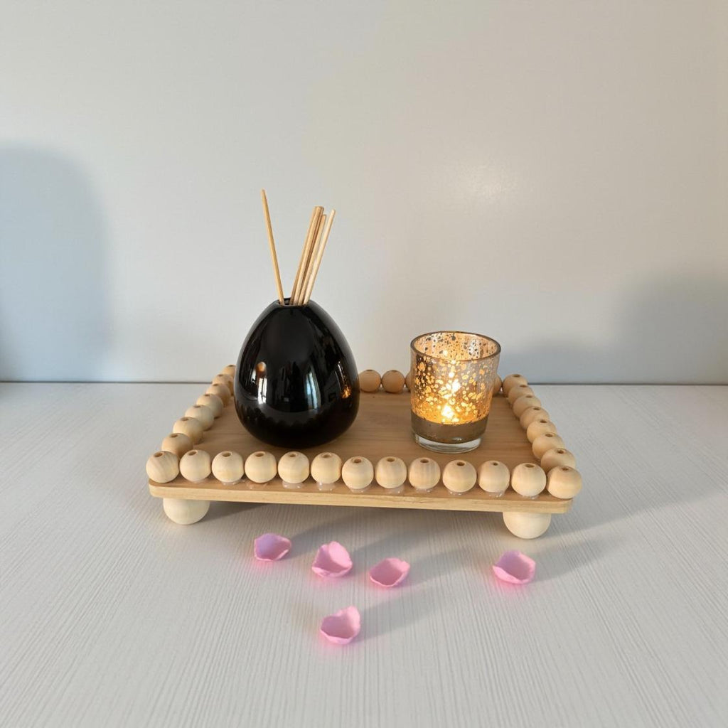 ELEGANTE SOPORTE DECORATIVO DE MADERA REF 75