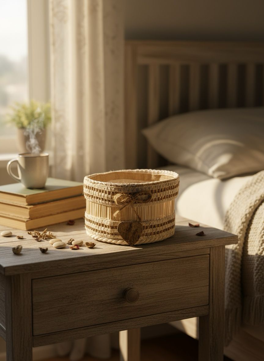 CESTA DECORATIVA DE MIMBRE REF 95