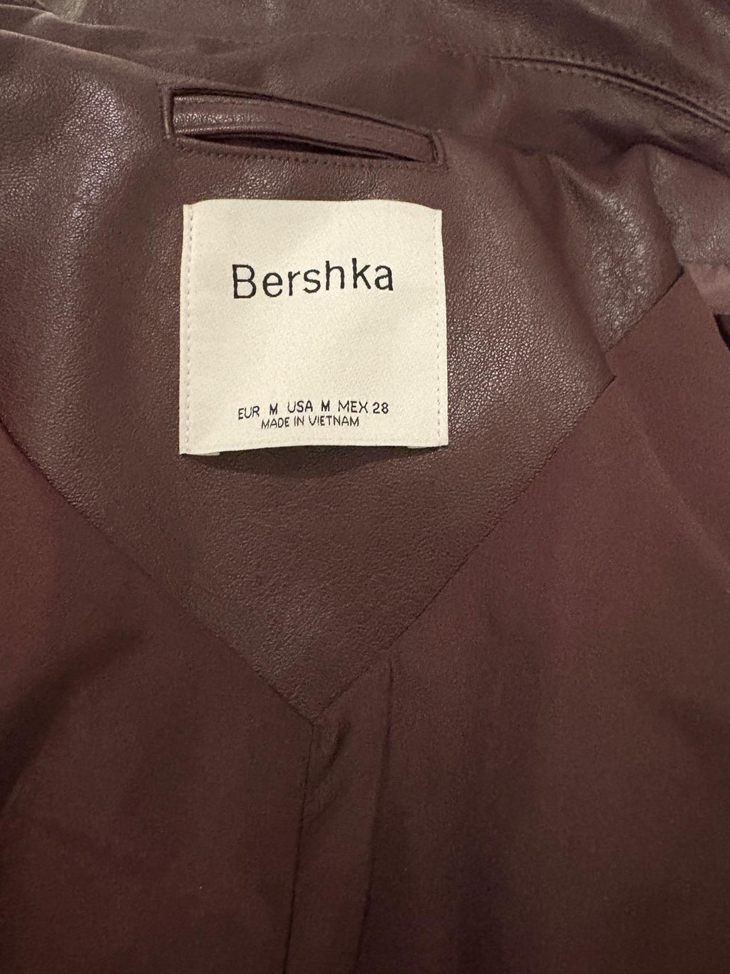 CHAQUETA GRANA ESTILO PIEL TALLA M