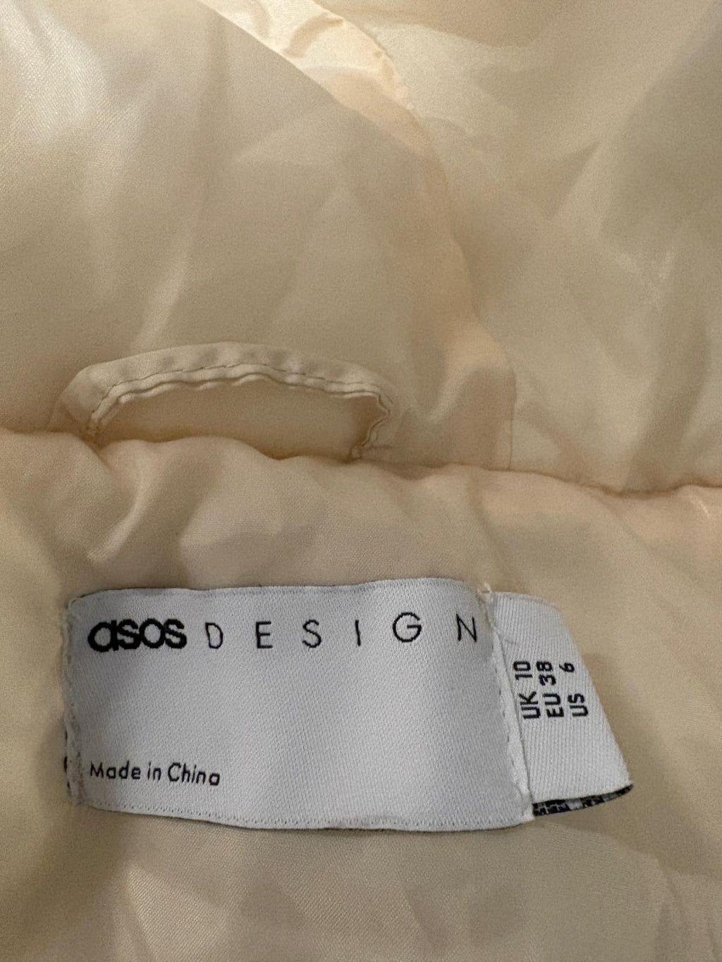 CHAQUETA ACOLCHADA CRUDO TALLA 38