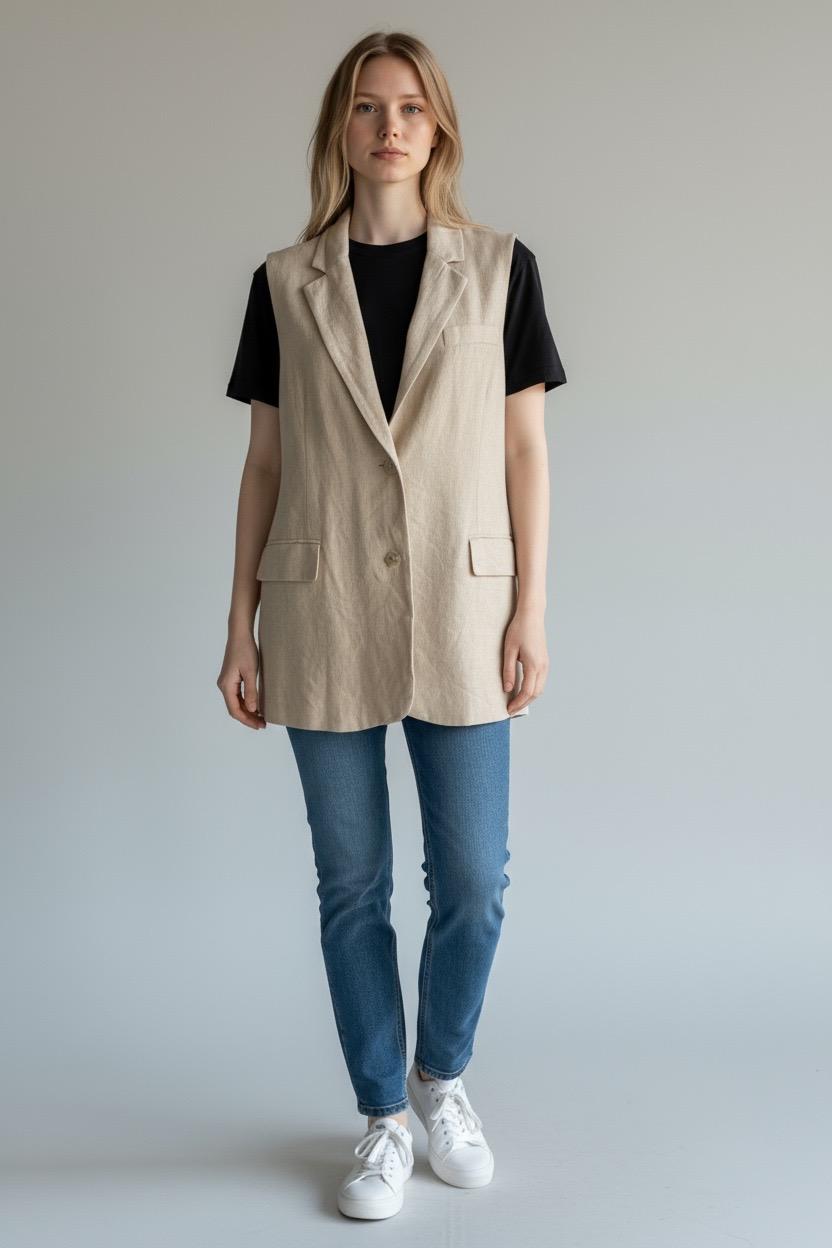 AMERICANA SIN MANGAS STRADIVARIUS