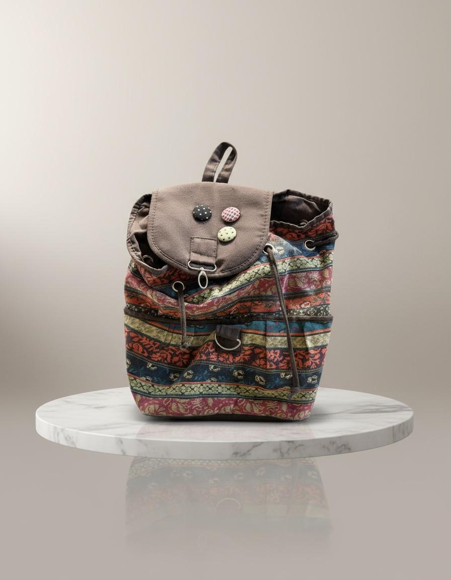 MOCHILA COLORES Y BOTONES