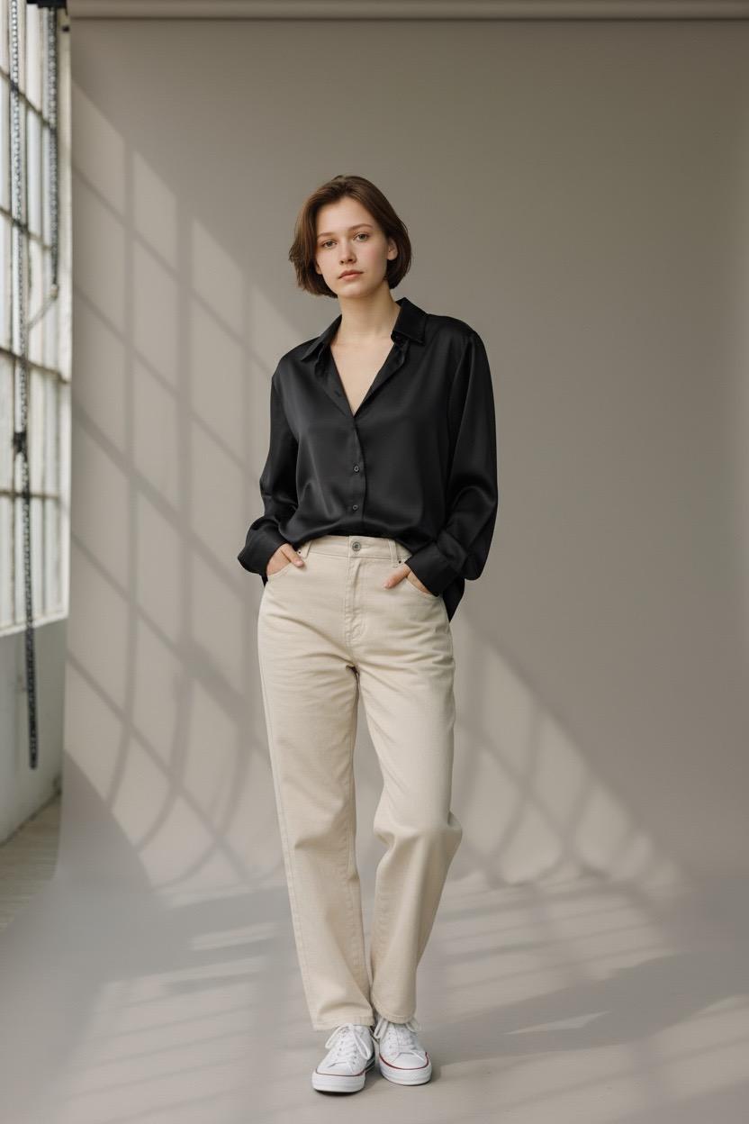 BLUSA NEGRA ZARA TALLA M