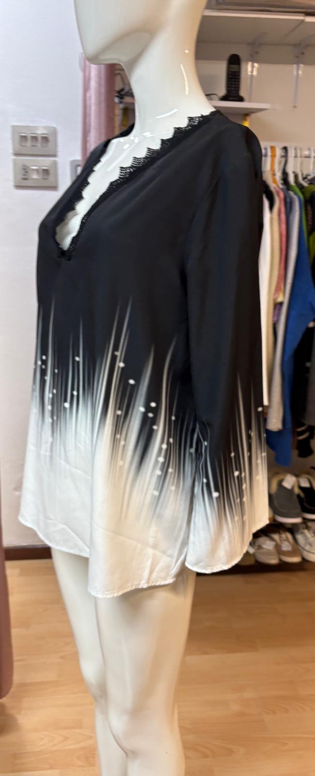 BLUSA SHEIN NEGRA Y BLANCA