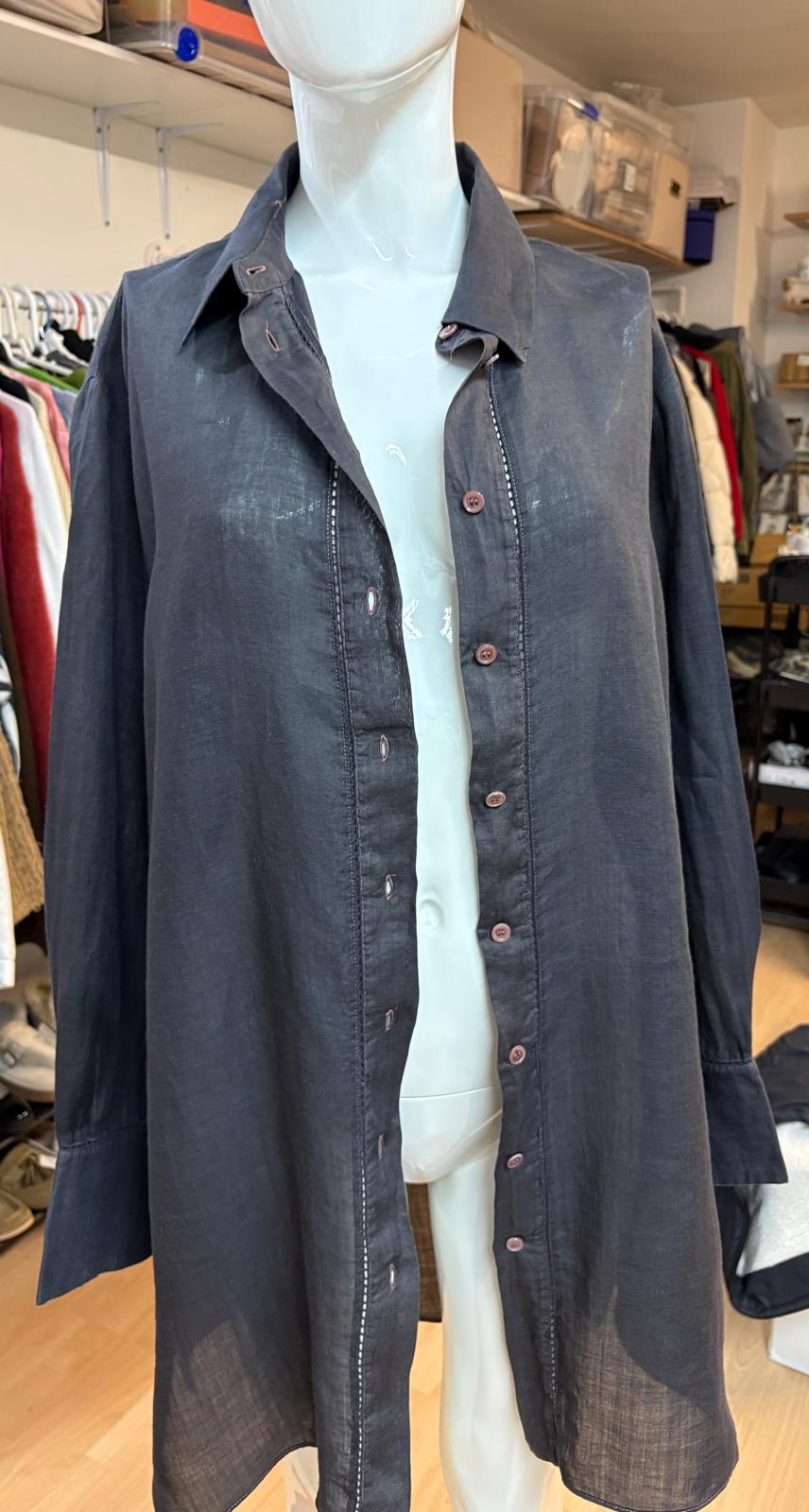 CAMISA ZARA GRIS OSCURO