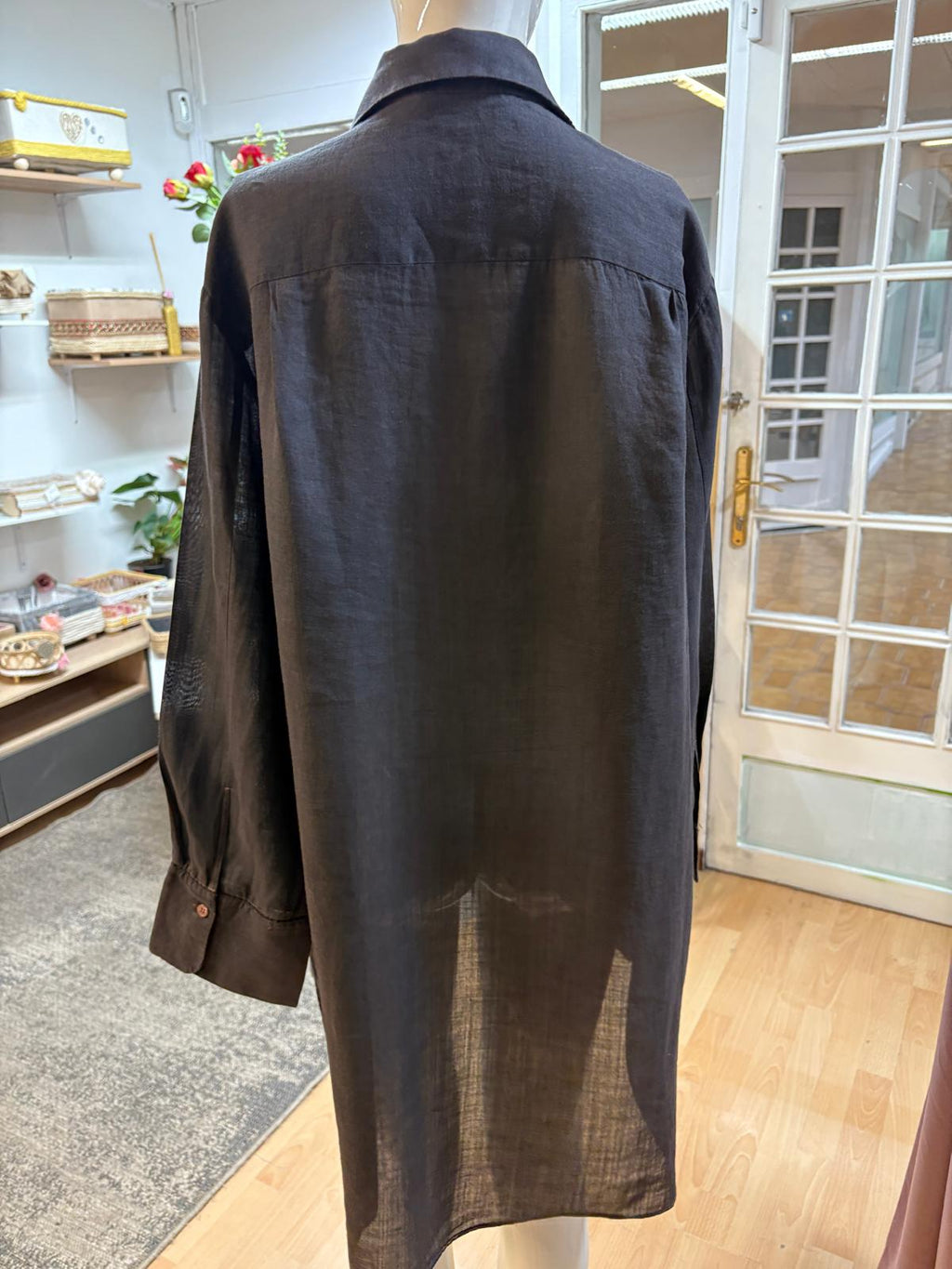 CAMISA ZARA GRIS OSCURO