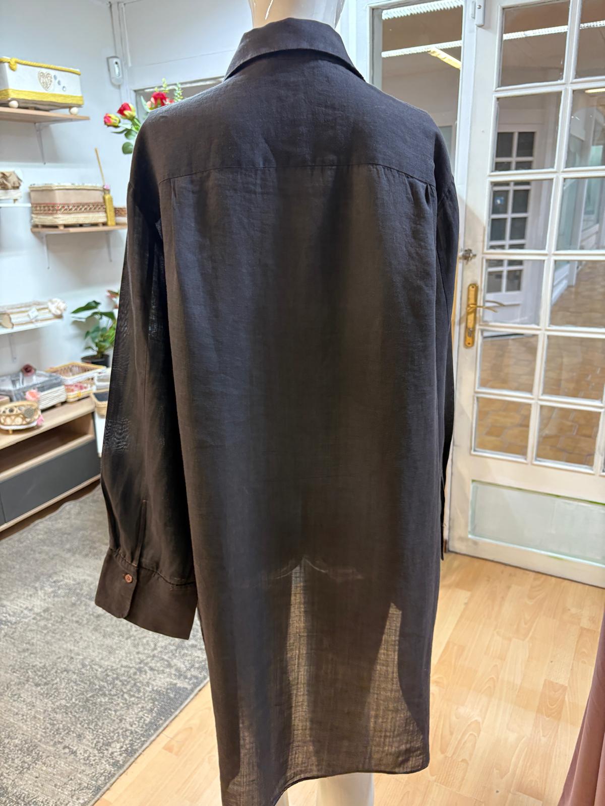 CAMISA ZARA GRIS OSCURO