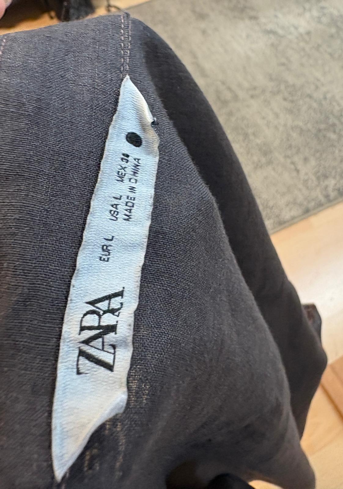 CAMISA ZARA GRIS OSCURO