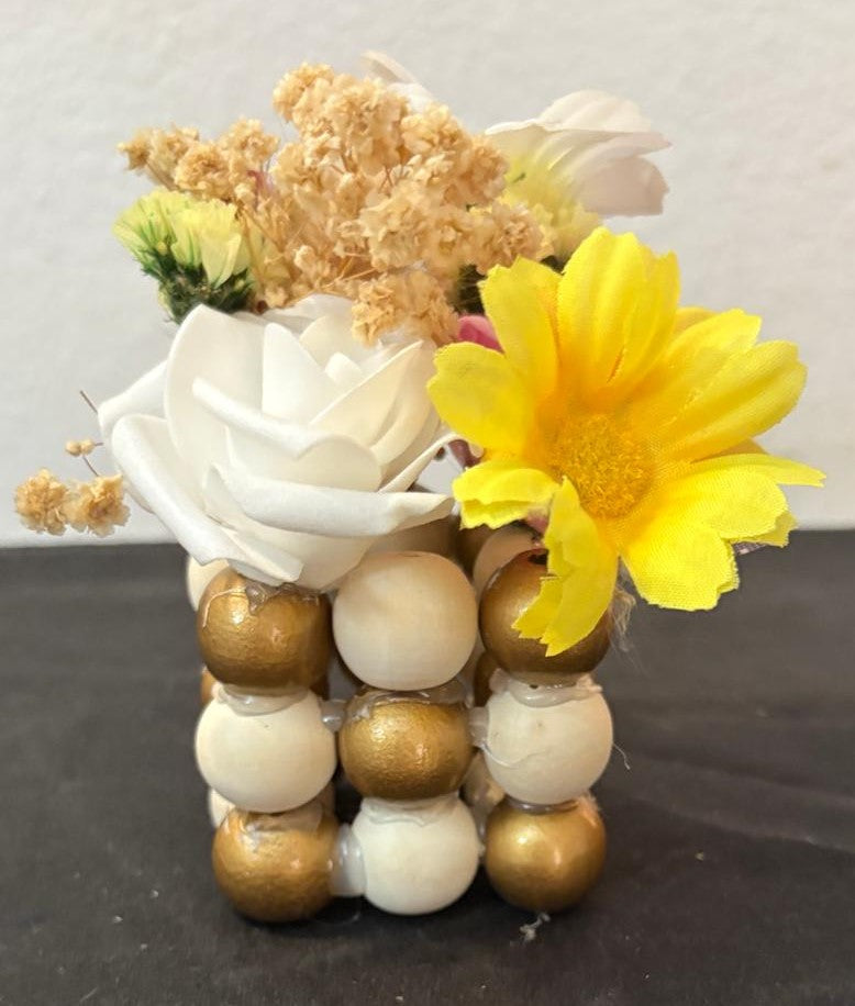 ADORNO FLORAL BOLAS MADERA  REF 57
