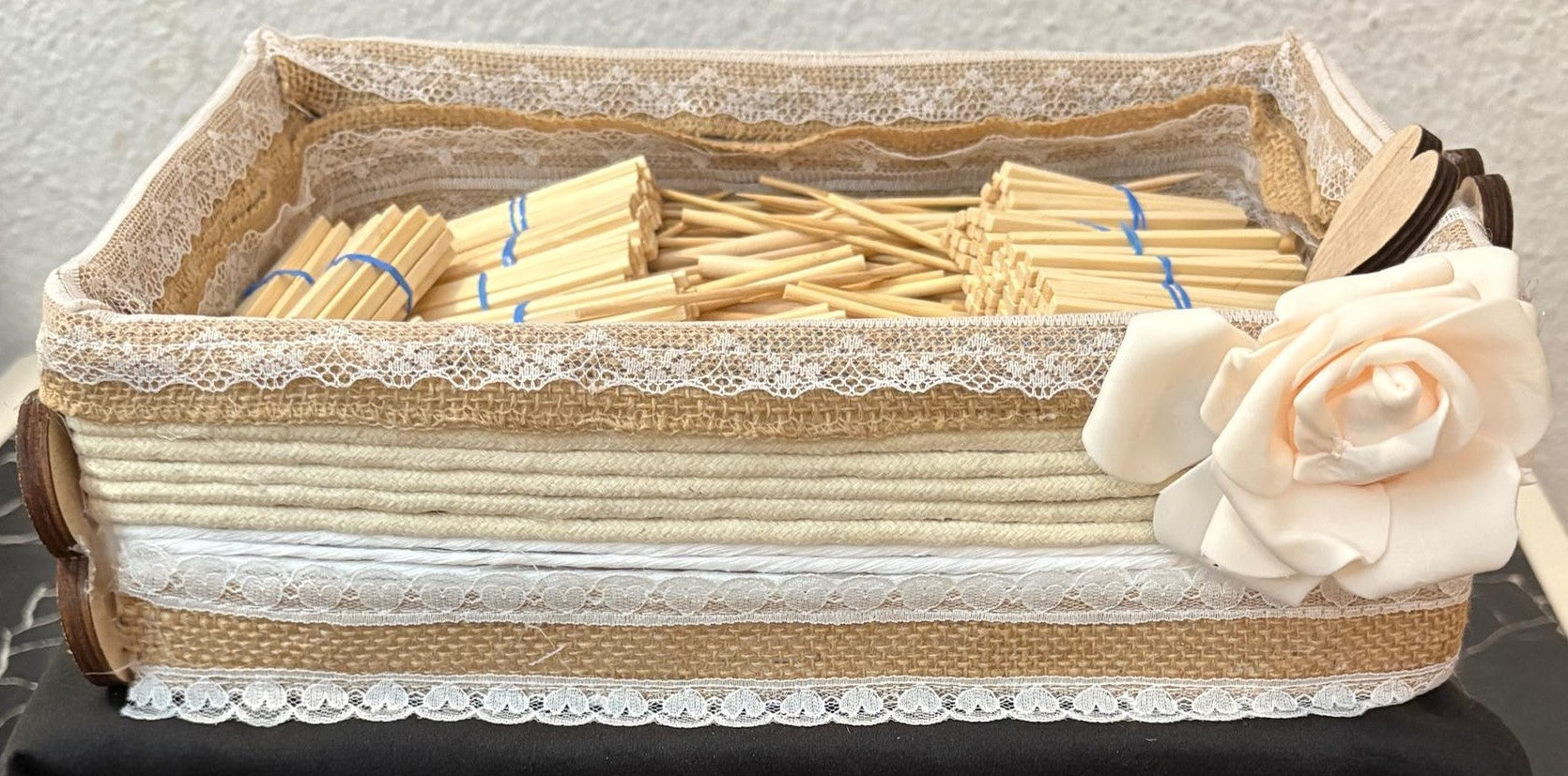 CESTA ORGANIZADORA  CON DETALLES REF 69