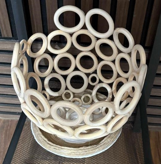 CESTA AROS DE MADERA REF 49
