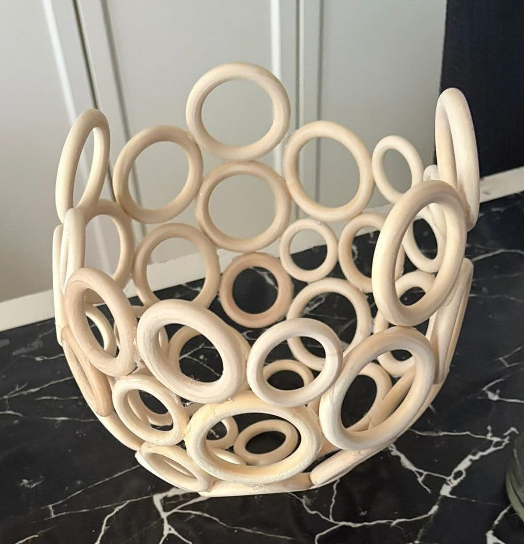 CESTA AROS DE MADERA REF 49